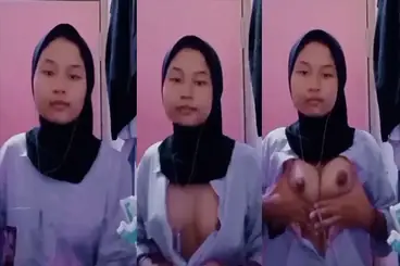 Bokep Indo VCS Hijab Remas Dada Mulus