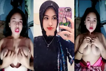 Hijab Shane Asyik Remas Toket Bugil Di Kamar